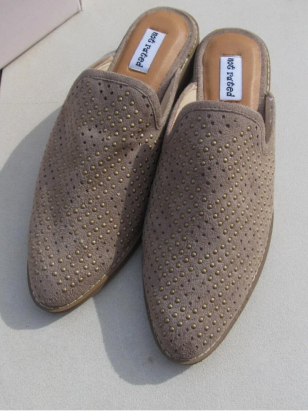 Not Rated Polly Mule Loafer Womens 6 Taupe Tan Flat nwb